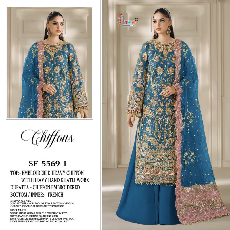 Sf 5569 I To L By Shree Chiffon Pakistani Salwar Suits 